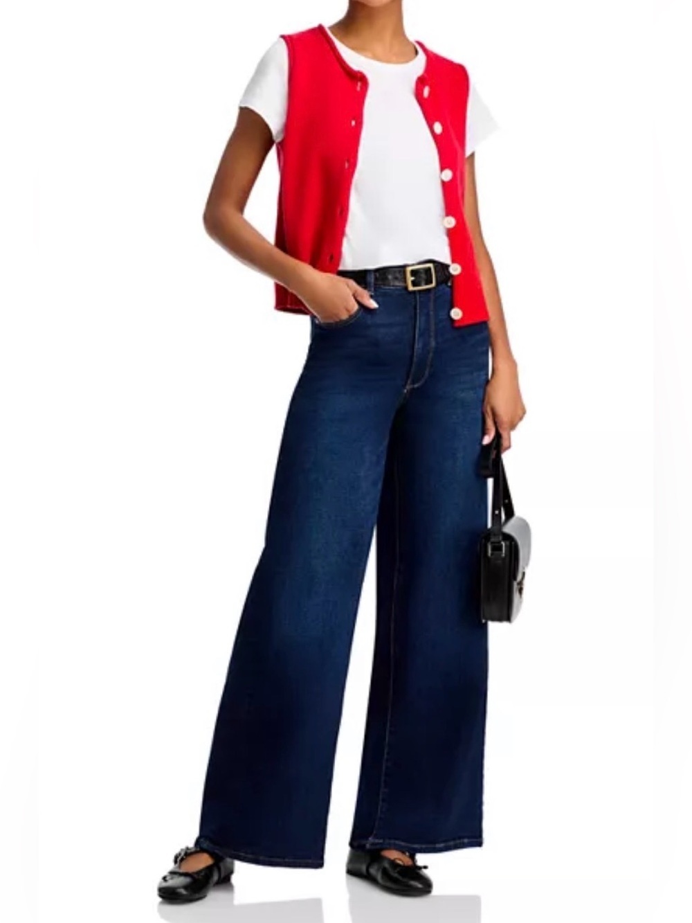 DL1961 Hepburn High-Rise Wide Leg Jeans in Mediterranean 28x32 EUC